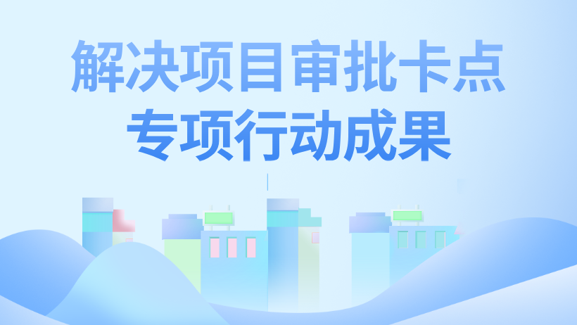 解决项目审批卡点专项行动成果